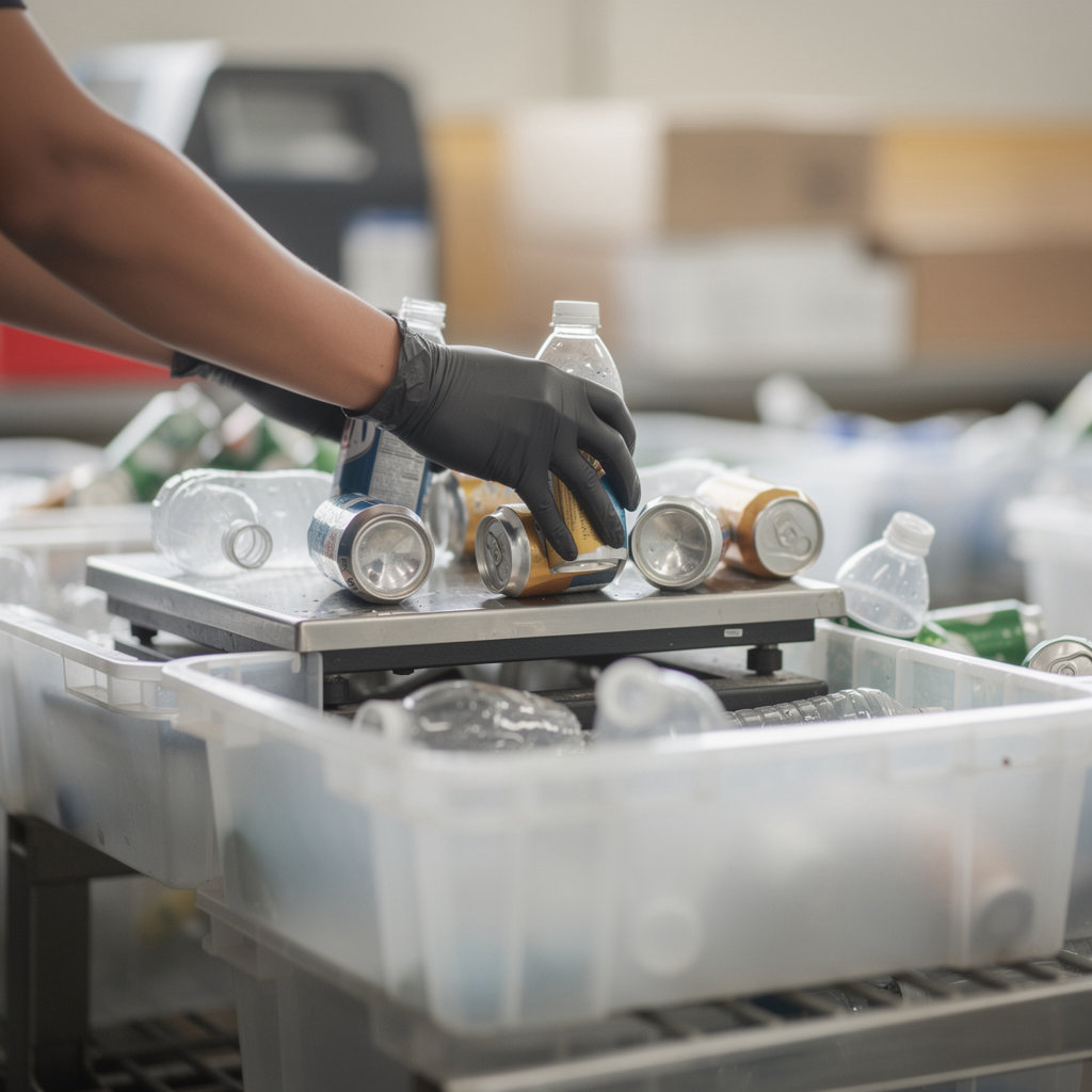 San Diego CRV Buyback Center San Diego team member assisting a customer with recycling, highlighting our community-focused service